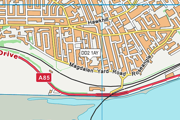 DD2 1AY map - OS VectorMap District (Ordnance Survey)