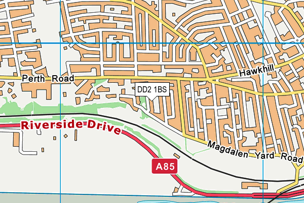 DD2 1BS map - OS VectorMap District (Ordnance Survey)