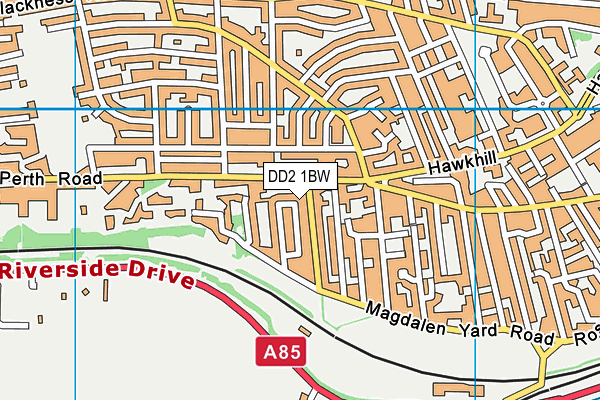 DD2 1BW map - OS VectorMap District (Ordnance Survey)