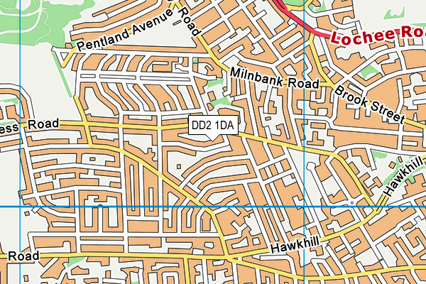 DD2 1DA map - OS VectorMap District (Ordnance Survey)