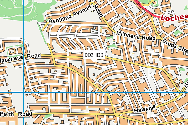 DD2 1DD map - OS VectorMap District (Ordnance Survey)