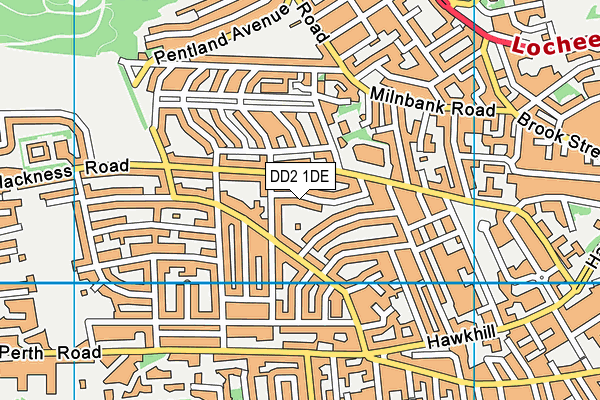DD2 1DE map - OS VectorMap District (Ordnance Survey)
