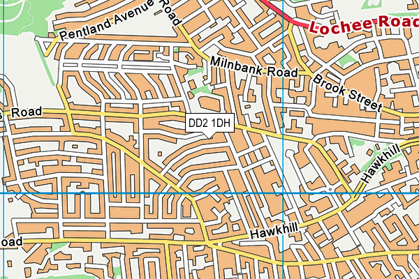 DD2 1DH map - OS VectorMap District (Ordnance Survey)