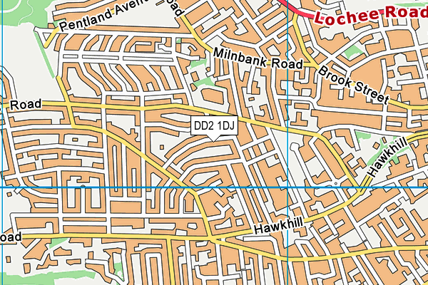 DD2 1DJ map - OS VectorMap District (Ordnance Survey)