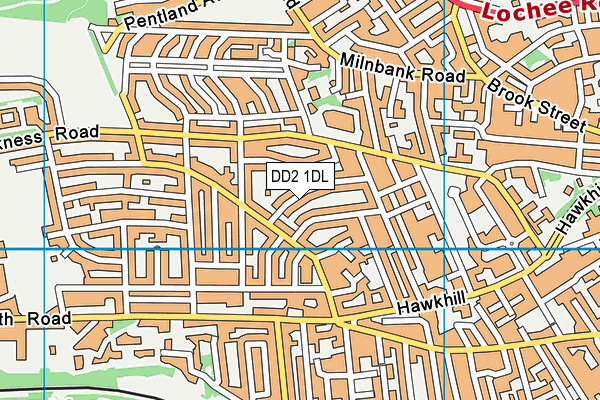 DD2 1DL map - OS VectorMap District (Ordnance Survey)