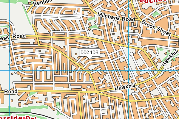 DD2 1DR map - OS VectorMap District (Ordnance Survey)
