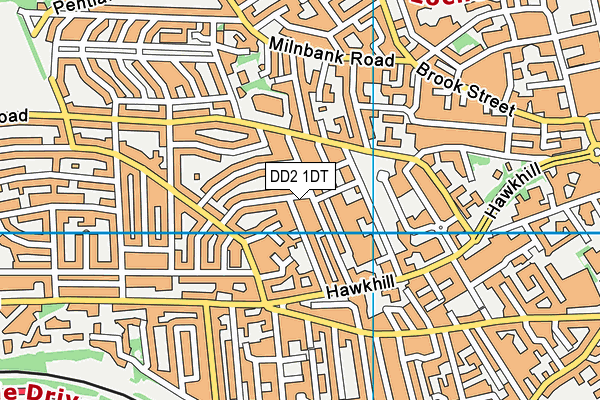 DD2 1DT map - OS VectorMap District (Ordnance Survey)