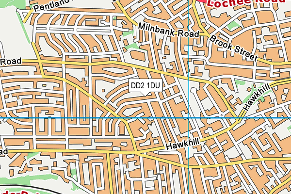 DD2 1DU map - OS VectorMap District (Ordnance Survey)