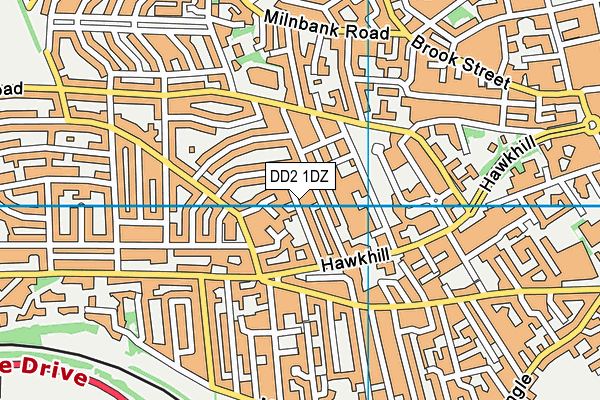 DD2 1DZ map - OS VectorMap District (Ordnance Survey)