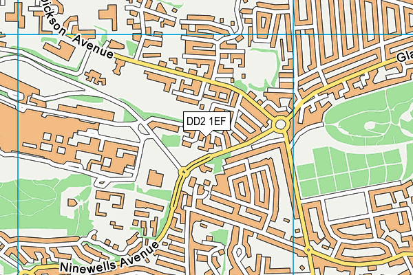 DD2 1EF map - OS VectorMap District (Ordnance Survey)