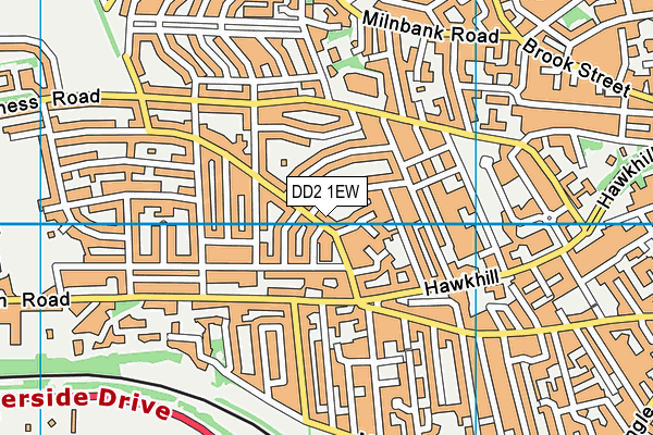 DD2 1EW map - OS VectorMap District (Ordnance Survey)