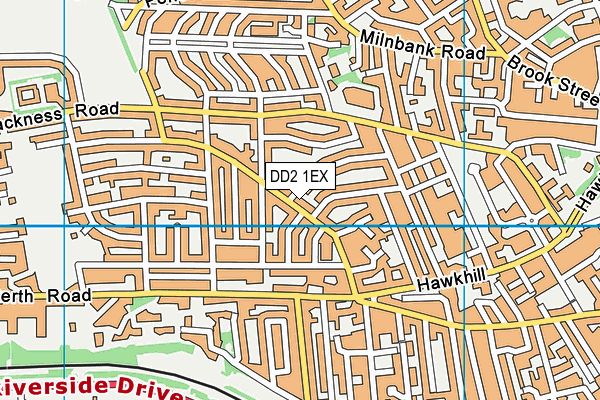 DD2 1EX map - OS VectorMap District (Ordnance Survey)