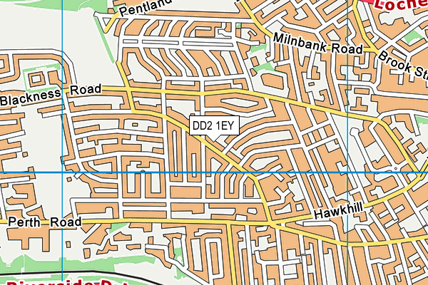 DD2 1EY map - OS VectorMap District (Ordnance Survey)