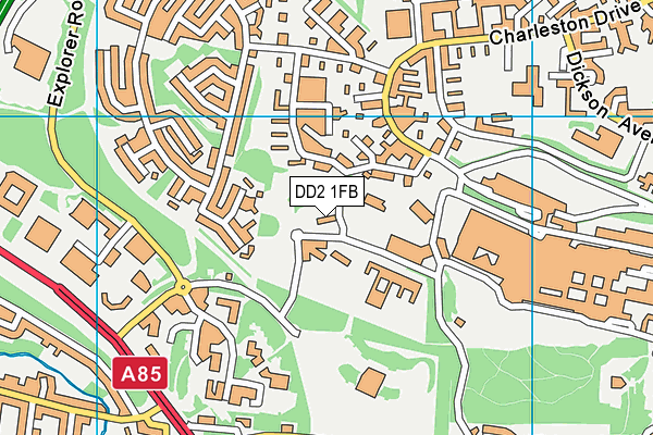 DD2 1FB map - OS VectorMap District (Ordnance Survey)