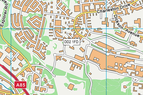 DD2 1FD map - OS VectorMap District (Ordnance Survey)