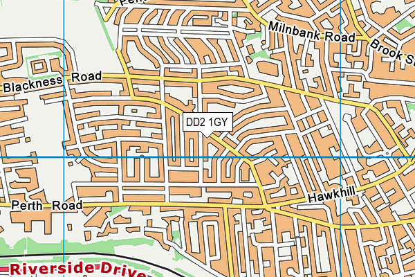 DD2 1GY map - OS VectorMap District (Ordnance Survey)