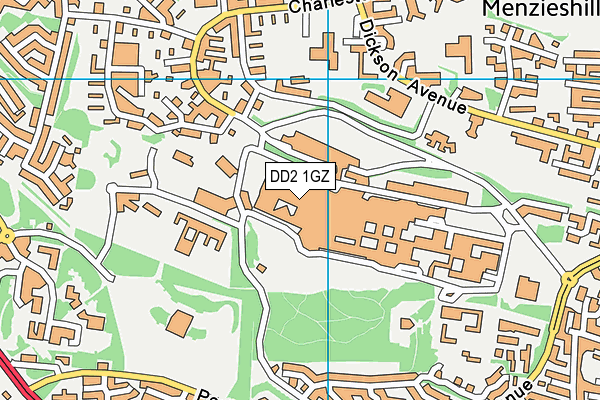 DD2 1GZ map - OS VectorMap District (Ordnance Survey)