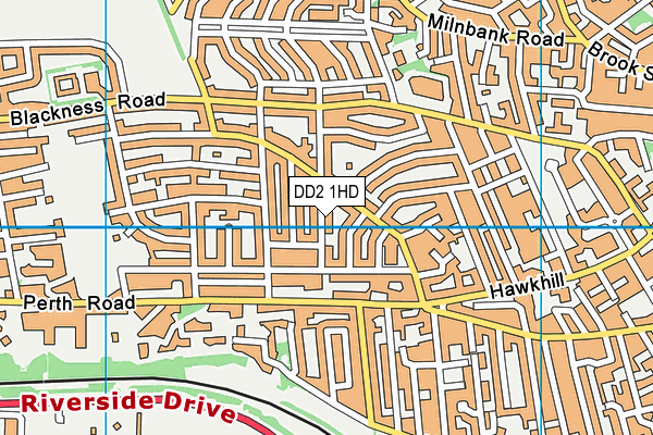 DD2 1HD map - OS VectorMap District (Ordnance Survey)