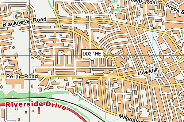 DD2 1HE map - OS VectorMap District (Ordnance Survey)