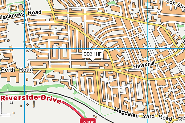 DD2 1HF map - OS VectorMap District (Ordnance Survey)