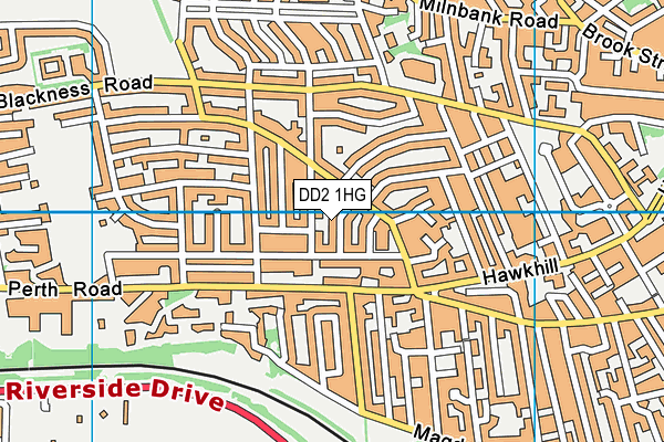 DD2 1HG map - OS VectorMap District (Ordnance Survey)