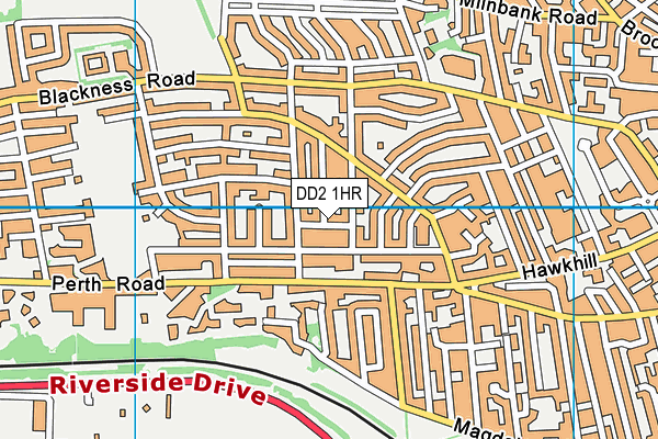 DD2 1HR map - OS VectorMap District (Ordnance Survey)