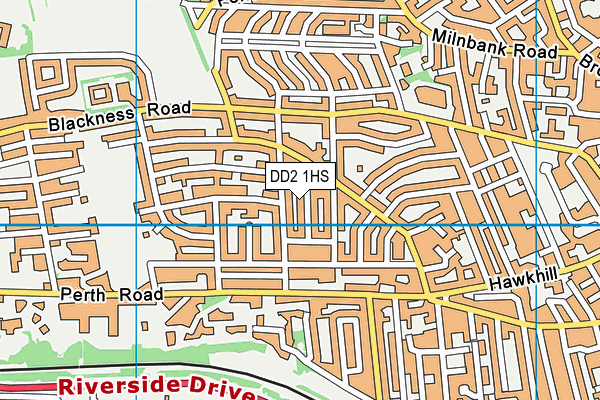 DD2 1HS map - OS VectorMap District (Ordnance Survey)