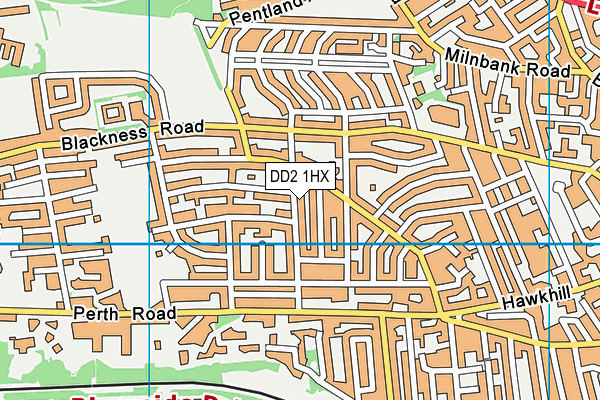 DD2 1HX map - OS VectorMap District (Ordnance Survey)