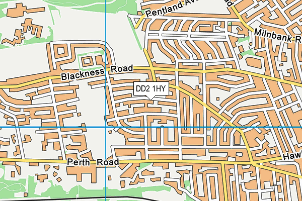 DD2 1HY map - OS VectorMap District (Ordnance Survey)