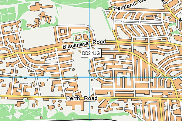 DD2 1JG map - OS VectorMap District (Ordnance Survey)