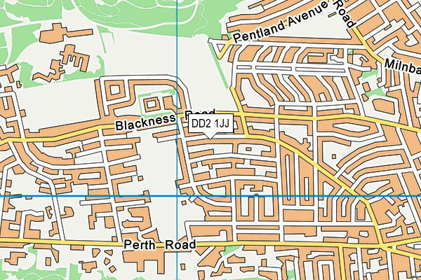 DD2 1JJ map - OS VectorMap District (Ordnance Survey)