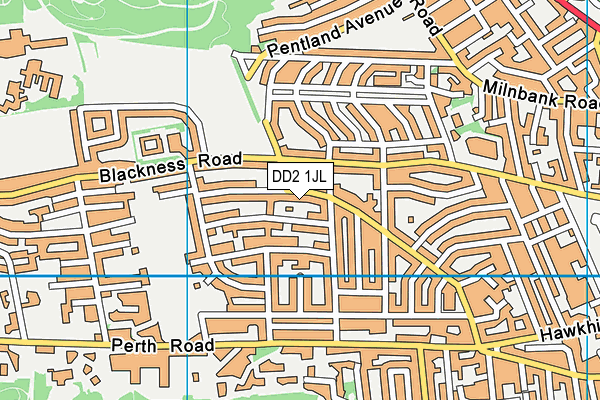 DD2 1JL map - OS VectorMap District (Ordnance Survey)