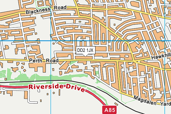 DD2 1JX map - OS VectorMap District (Ordnance Survey)