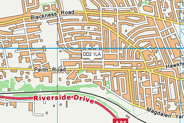 DD2 1LA map - OS VectorMap District (Ordnance Survey)