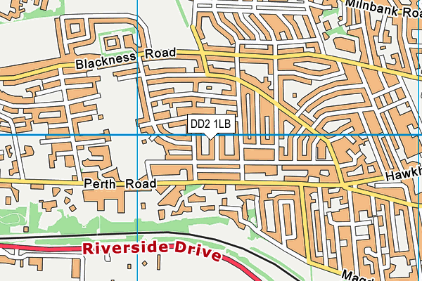 DD2 1LB map - OS VectorMap District (Ordnance Survey)