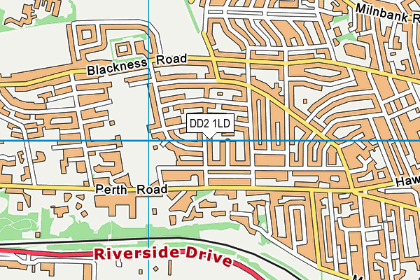 DD2 1LD map - OS VectorMap District (Ordnance Survey)