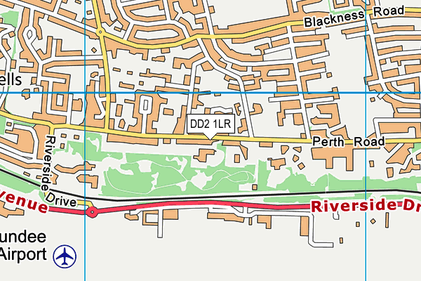 DD2 1LR map - OS VectorMap District (Ordnance Survey)
