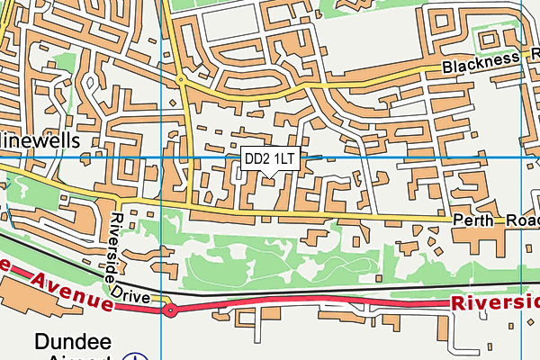 DD2 1LT map - OS VectorMap District (Ordnance Survey)