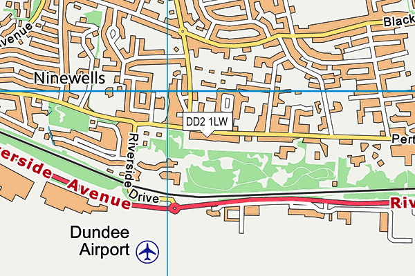 DD2 1LW map - OS VectorMap District (Ordnance Survey)