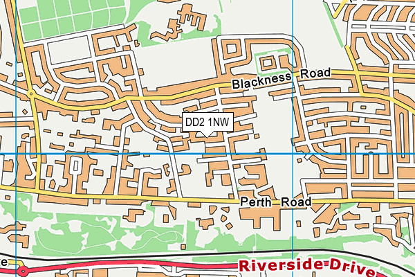 DD2 1NW map - OS VectorMap District (Ordnance Survey)
