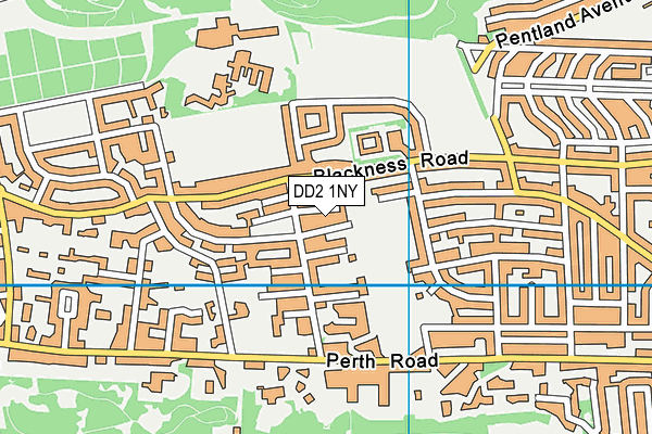 DD2 1NY map - OS VectorMap District (Ordnance Survey)