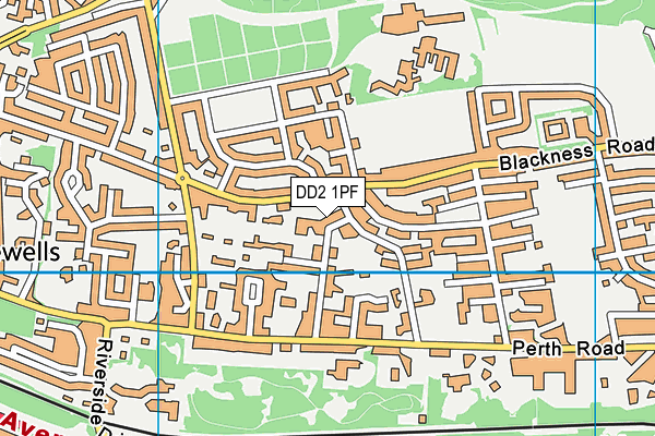 DD2 1PF map - OS VectorMap District (Ordnance Survey)