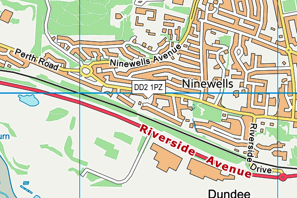 DD2 1PZ map - OS VectorMap District (Ordnance Survey)