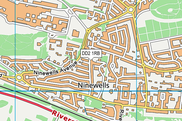 DD2 1RB map - OS VectorMap District (Ordnance Survey)