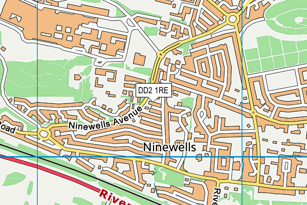 DD2 1RE map - OS VectorMap District (Ordnance Survey)