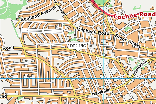 DD2 1RG map - OS VectorMap District (Ordnance Survey)