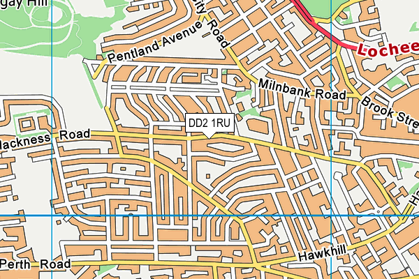 DD2 1RU map - OS VectorMap District (Ordnance Survey)