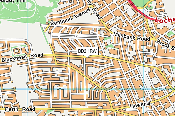 DD2 1RW map - OS VectorMap District (Ordnance Survey)