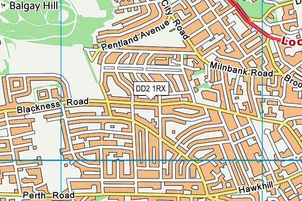 DD2 1RX map - OS VectorMap District (Ordnance Survey)