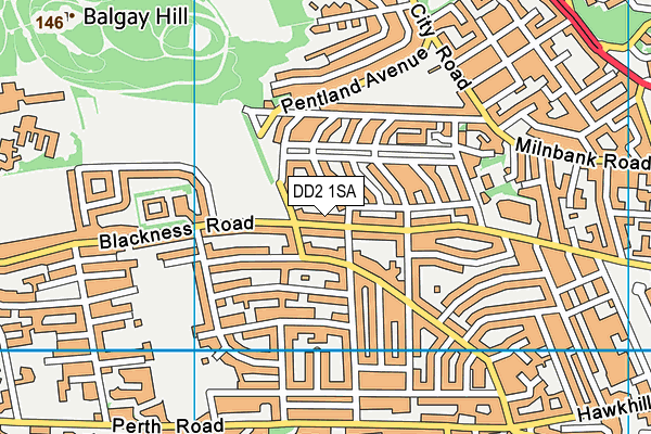 DD2 1SA map - OS VectorMap District (Ordnance Survey)